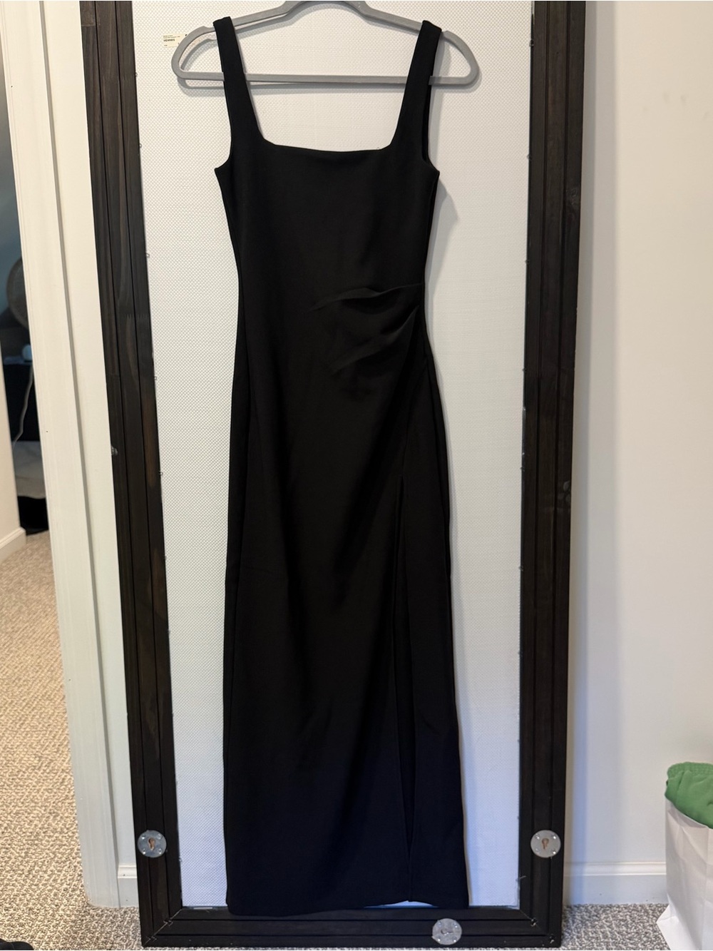 Showpo Tessa Maxi Dress - Square Neck Ruched Side Bodycon Dress